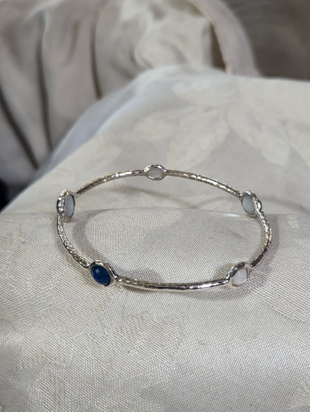 Ippolita Rock Candy 5 Stone Bangle Bracelet, Quartz, MOP, SS - Picture 3 of 14
